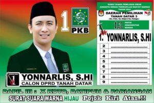 Calon anggota DPRD Kabupaten Tanah Datar, Yonnarlis, S.HI. (Sumber: Dok.Pribadi)